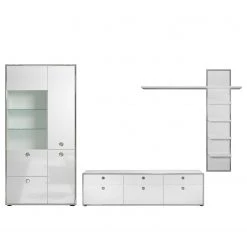 Trendteam Wohnwand Infinity II (3-teilig) - Hochglanz Weiß / Matt Weiß -Wohnzimmermöbel boutique en ligne 1000363624 220802 030 DETAILS P000000001000363624