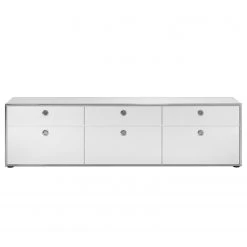 Trendteam Wohnwand Infinity II (3-teilig) - Hochglanz Weiß / Matt Weiß -Wohnzimmermöbel boutique en ligne 1000363624 220802 033 DETAILS P000000001000363624