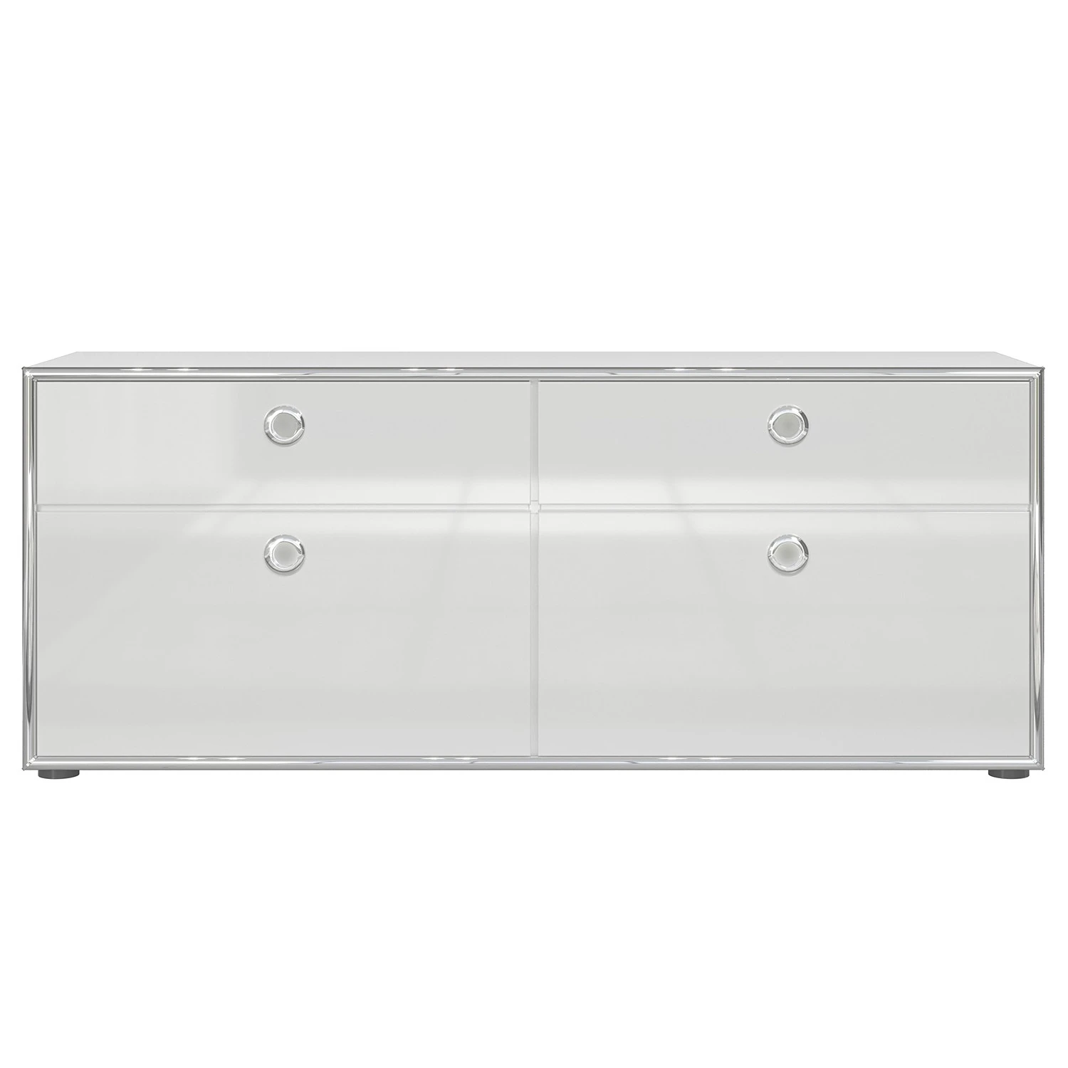 Trendteam Wohnwand Infinity I (3-teilig) - Hochglanz Weiß / Matt Weiß 6 Trendteam Wohnwand Infinity I (3-teilig) - Hochglanz Weiß / Matt Weiß – Bild 6