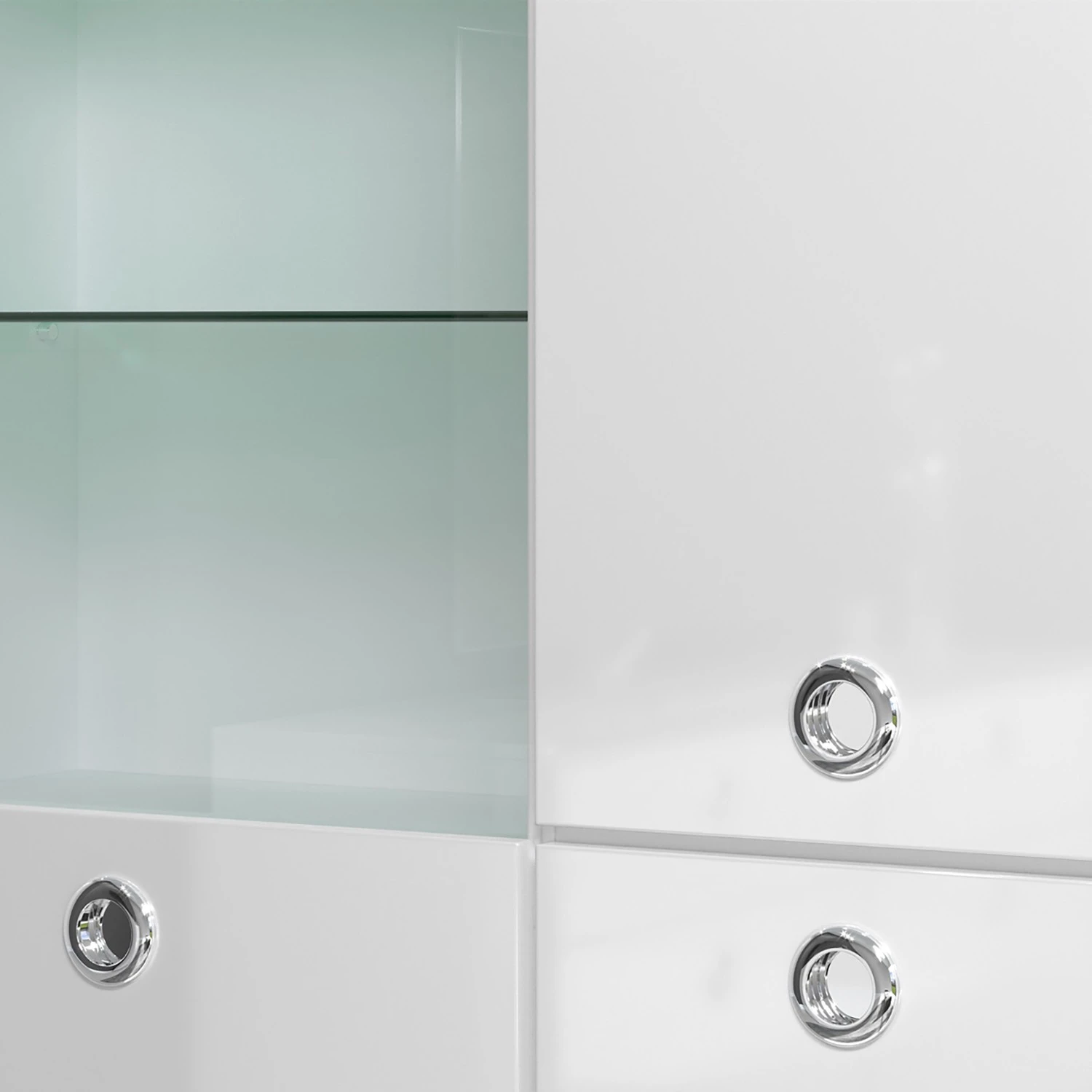 Trendteam Wohnwand Infinity I (3-teilig) - Hochglanz Weiß / Matt Weiß 13 Trendteam Wohnwand Infinity I (3-teilig) - Hochglanz Weiß / Matt Weiß – Bild 13