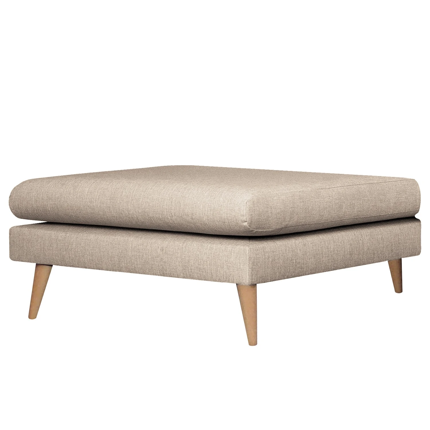 Loftscape Polsterhocker Kayena - Flachgewebe - Webstoff Inas: Cappuccino - Buche Hell 1 Loftscape Polsterhocker Kayena - Flachgewebe - Webstoff Inas: Cappuccino - Buche Hell