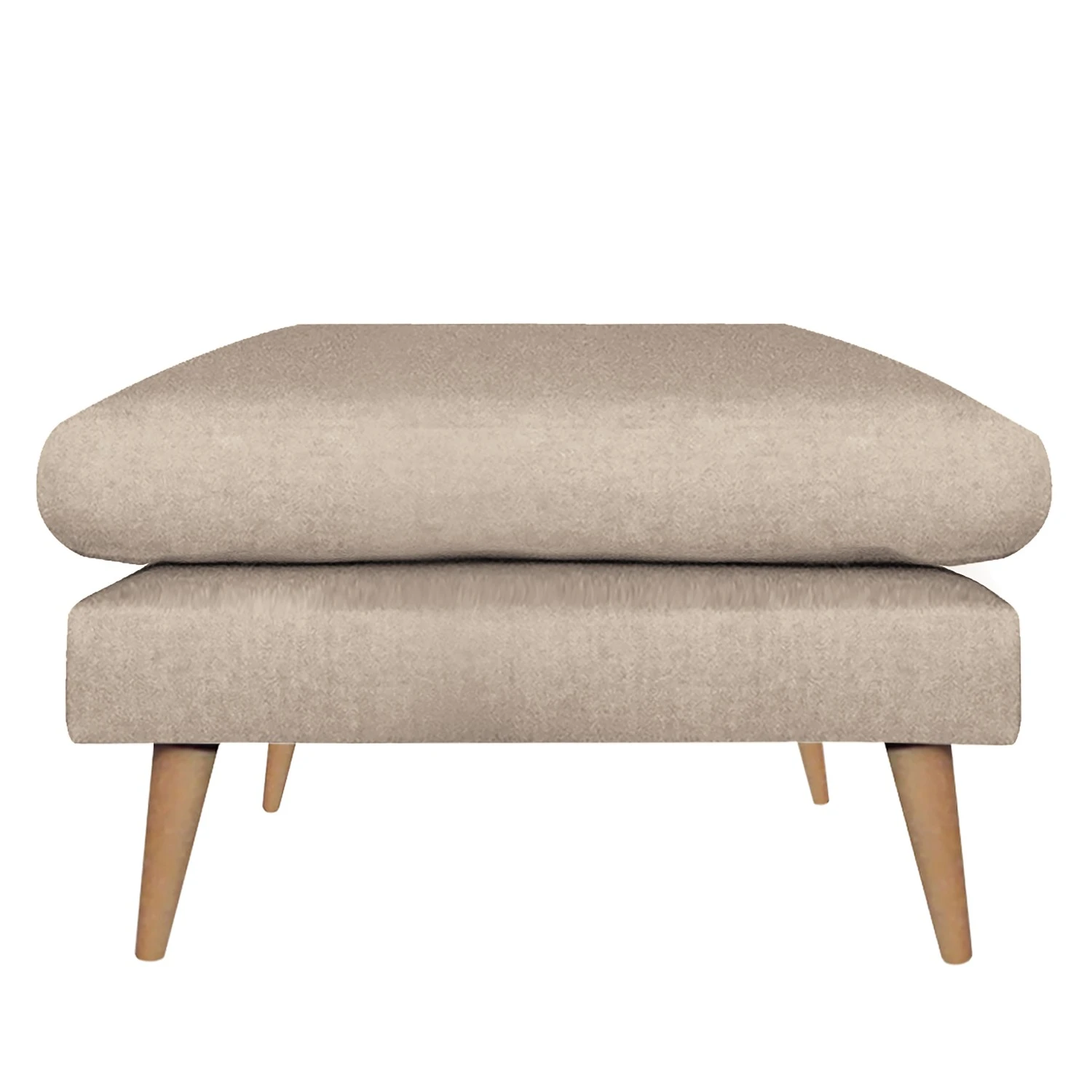 Loftscape Polsterhocker Kayena - Flachgewebe - Webstoff Inas: Cappuccino - Buche Hell 2 Loftscape Polsterhocker Kayena - Flachgewebe - Webstoff Inas: Cappuccino - Buche Hell – Bild 2