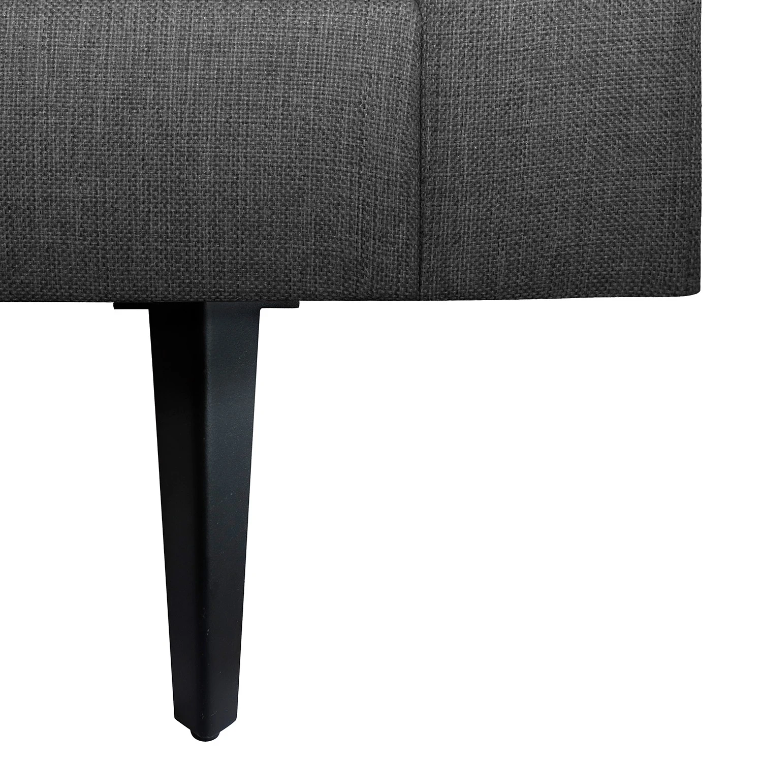 Loftscape Ecksofa Kayena - Flachgewebe - Webstoff Inas: Dunkelgrau - Longchair davorstehend links - Schwarz 10 Loftscape Ecksofa Kayena - Flachgewebe - Webstoff Inas: Dunkelgrau - Longchair davorstehend links - Schwarz – Bild 10