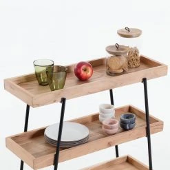 Red Living Regal Beitbridge I - Akazie massiv / Metall - Akazie / Schwarz -Wohnzimmermöbel boutique en ligne 1000363959 220714 040 DETAILS P000000001000363959