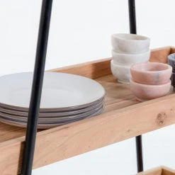 Red Living Regal Beitbridge I - Akazie massiv / Metall - Akazie / Schwarz -Wohnzimmermöbel boutique en ligne 1000363959 220714 045 DETAILS P000000001000363959