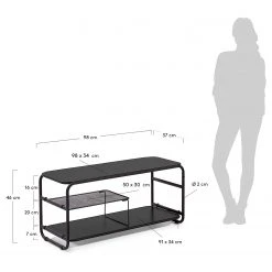 Loftscape TV-Rack Kathu - Stahl - Schwarz -Wohnzimmermöbel boutique en ligne 1000363960 220714 500 SKETCH DETAILS P000000001000363960 sketch