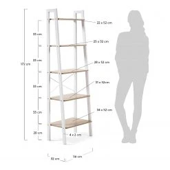Norrwood Regal Kalahari - Stahl - Eiche Dekor / Weiß -Wohnzimmermöbel boutique en ligne 1000363962 220714 500 SKETCH DETAILS P000000001000363962 sketch