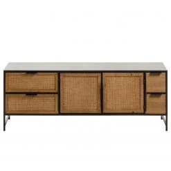 Red Living TV-Lowboard Kisumu - Wiener Geflecht / Eisen - Braun / Schwarz -Wohnzimmermöbel boutique en ligne 1000363963 220714 030 DETAILS P000000001000363963