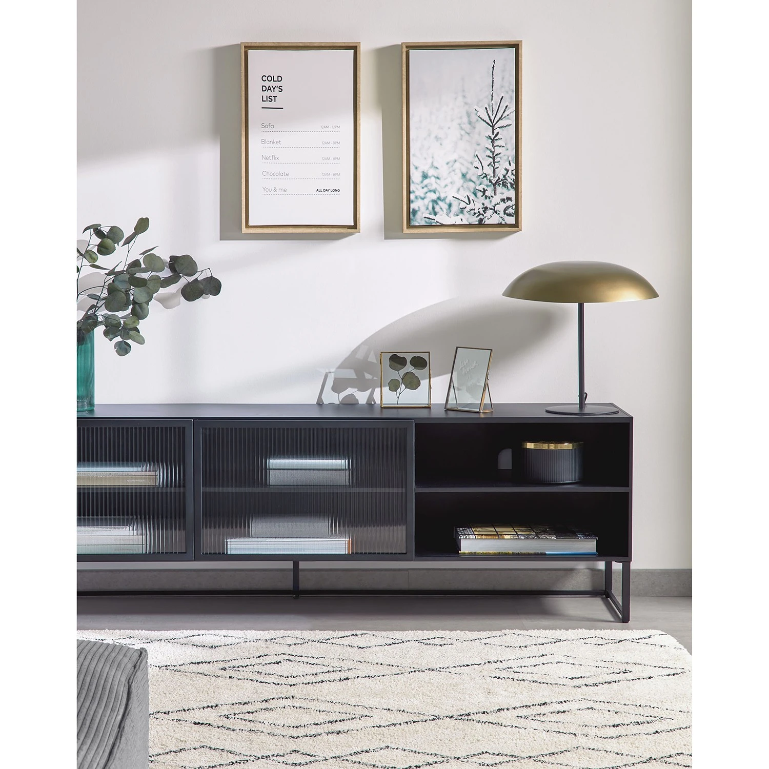 Loftscape TV-Lowboard Tete - Glas / Metall - Schwarz 5 Loftscape TV-Lowboard Tete - Glas / Metall - Schwarz – Bild 5