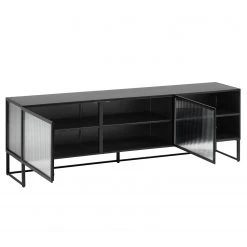 Loftscape TV-Lowboard Tete - Glas / Metall - Schwarz 18 Loftscape TV-Lowboard Tete - Glas / Metall - Schwarz -Wohnzimmermöbel boutique en ligne 1000363986 220714 030 DETAILS P000000001000363986