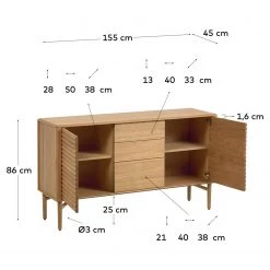 Naturoo Sideboard Lioma - Eiche teilmassiv -Wohnzimmermöbel boutique en ligne 1000363988 220714 500 SKETCH DETAILS P000000001000363988 sketch