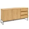 Red Living Sideboard Tabora - Echtholzfurnier - Eiche