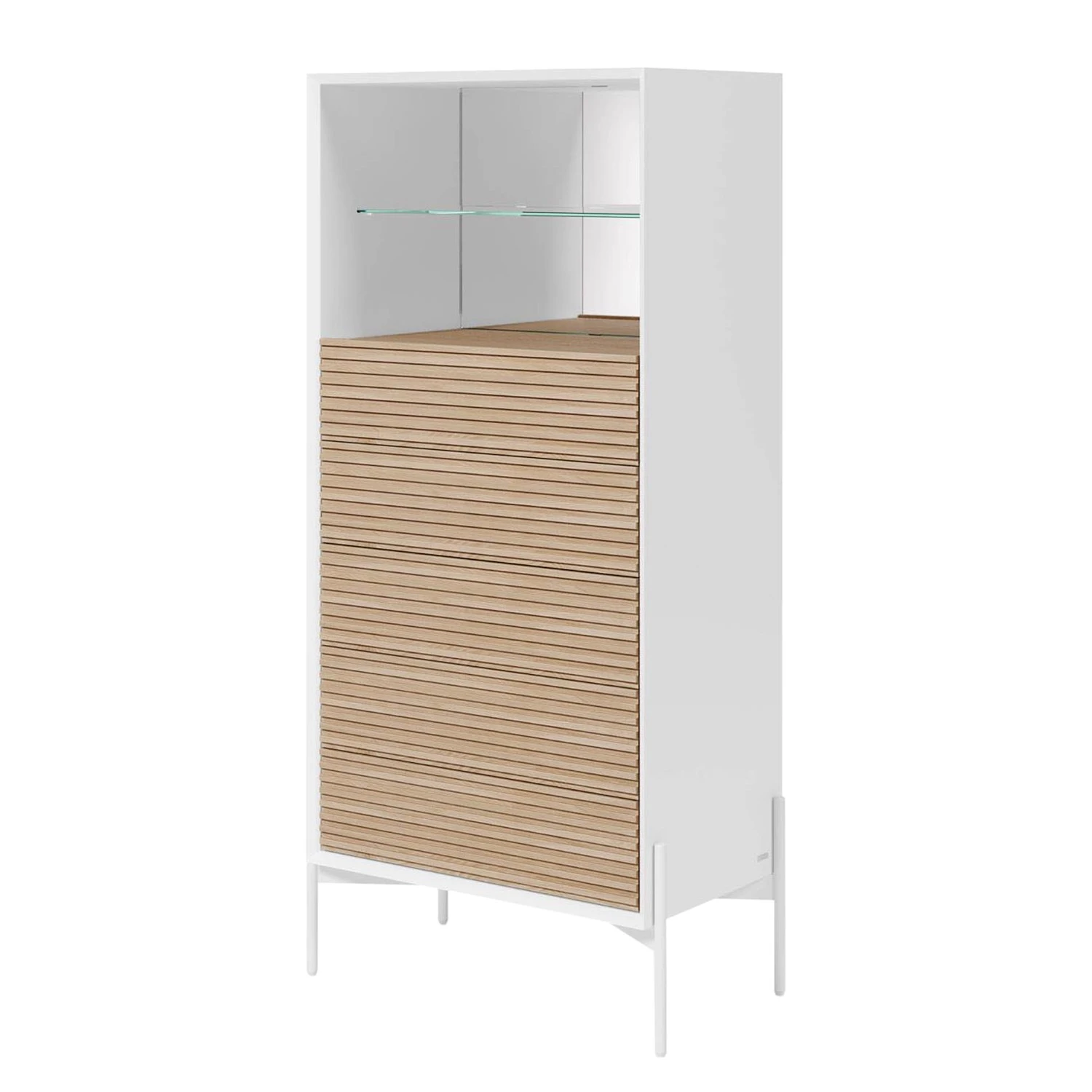 Norrwood Higboard Maredale - Esche teilmassiv - Weiß / Esche 1 Norrwood Higboard Maredale - Esche teilmassiv - Weiß / Esche