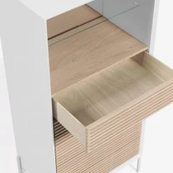 Norrwood Higboard Maredale - Esche teilmassiv - Weiß / Esche 13 Norrwood Higboard Maredale - Esche teilmassiv - Weiß / Esche -Wohnzimmermöbel boutique en ligne 1000363992 220714 030 DETAILS P000000001000363992