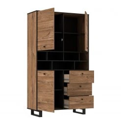 Red Living Highboard Trylith - Eiche Rustikal Dekor / Schwarz 16 Red Living Highboard Trylith - Eiche Rustikal Dekor / Schwarz -Wohnzimmermöbel boutique en ligne 1000364610 220719 035 DETAILS P000000001000364610