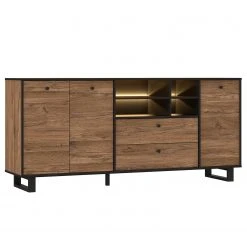 Red Living Sideboard Trylith I - Eiche Rustikal Dekor / Schwarz -Wohnzimmermöbel boutique en ligne 1000364622 220719 050 DETAILS P000000001000364622