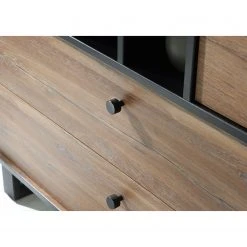 Red Living Sideboard Trylith I - Eiche Rustikal Dekor / Schwarz -Wohnzimmermöbel boutique en ligne 1000364622 220719 060 DETAILS P000000001000364622