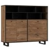 Red Living Sideboard Trylith II - Eiche Rustikal Dekor / Schwarz
