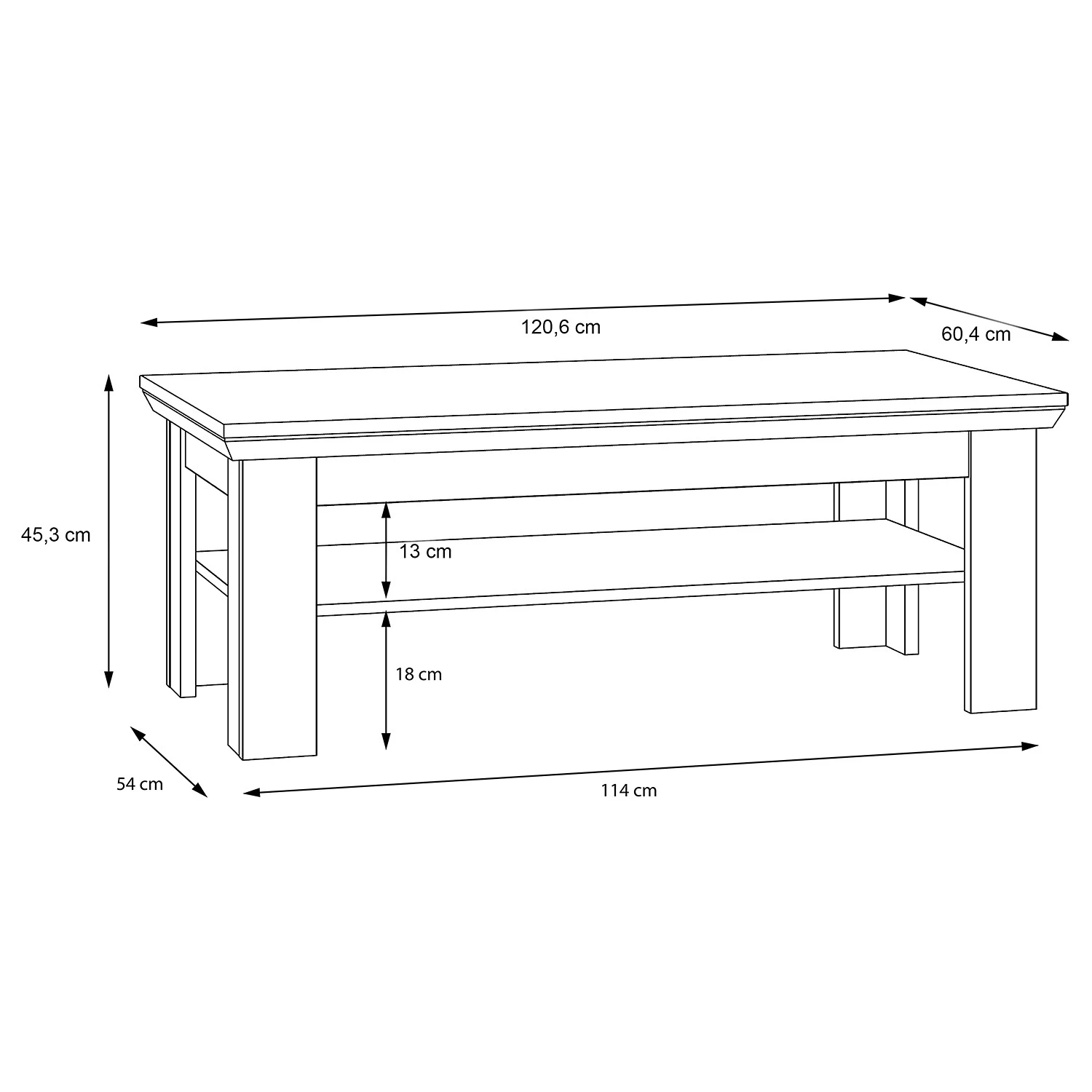 Ridgevalley Couchtisch Boolamore - Kiefer Weiß Dekor 4 Ridgevalley Couchtisch Boolamore - Kiefer Weiß Dekor – Bild 4