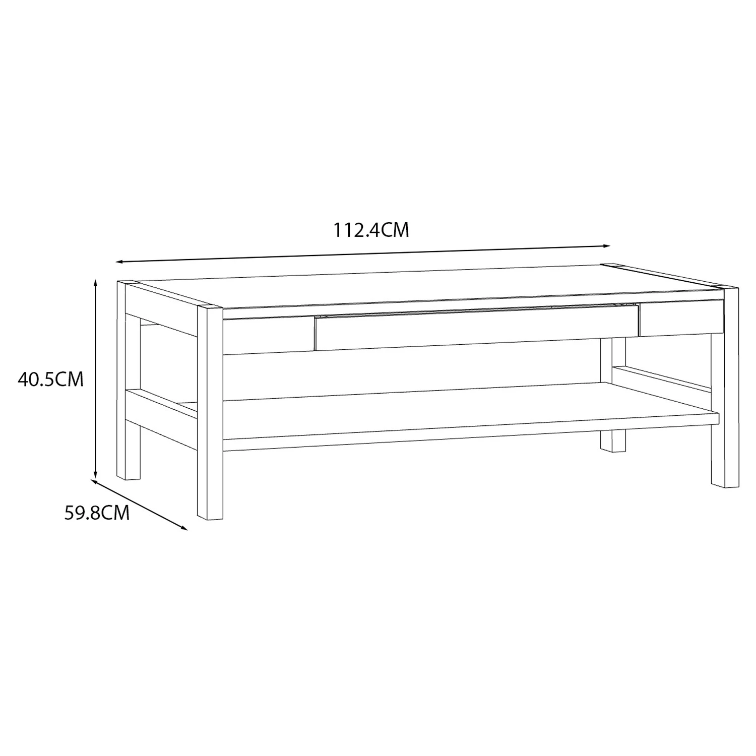 Loftscape Couchtisch Thurles - Eiche Sonoma Dekor / Weiß 6 Loftscape Couchtisch Thurles - Eiche Sonoma Dekor / Weiß – Bild 6