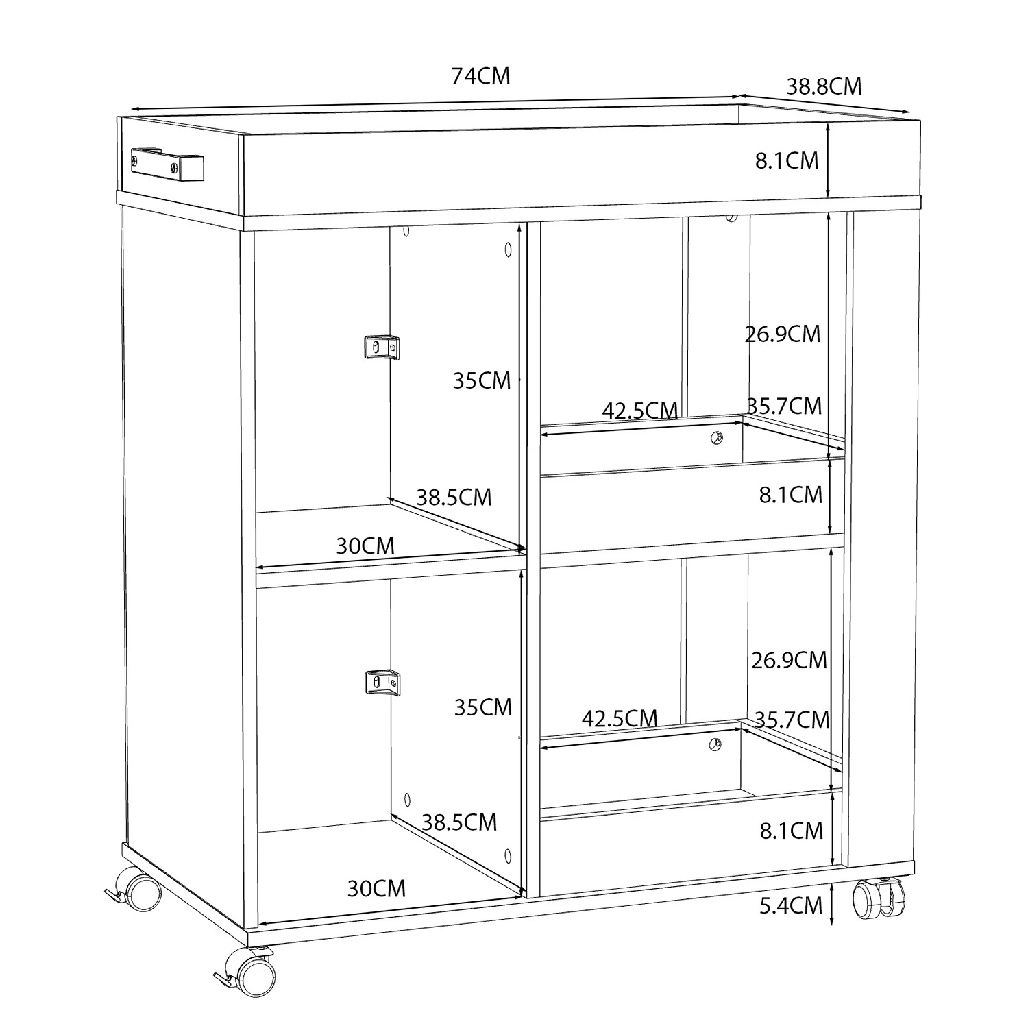 Loftscape Servierwagen Stoneyford I - Altholz Dekor 7 Loftscape Servierwagen Stoneyford I - Altholz Dekor – Bild 7