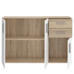 Loftscape Kommode Kiltealy III - Weiß / Eiche Sonoma Dekor -Wohnzimmermöbel boutique en ligne 1000364879 220722 032 DETAILS P000000001000364879