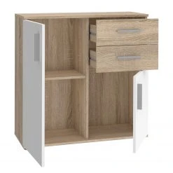 Loftscape Kommode Kiltealy I - Weiß / Eiche Sonoma Dekor -Wohnzimmermöbel boutique en ligne 1000364882 220722 031 DETAILS P000000001000364882