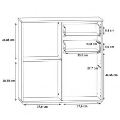 Loftscape Kommode Kiltealy I - Weiß / Eiche Sonoma Dekor -Wohnzimmermöbel boutique en ligne 1000364882 220722 501 SKETCH DETAILS P000000001000364882 sketch