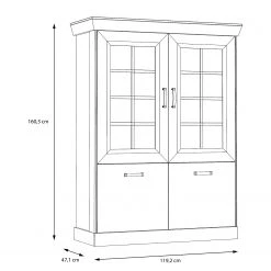 Ridgevalley Vitrinenschrank Boolamore I - Kiefer Weiß Dekor -Wohnzimmermöbel boutique en ligne 1000364886 220722 500 SKETCH DETAILS P000000001000364886 sketch