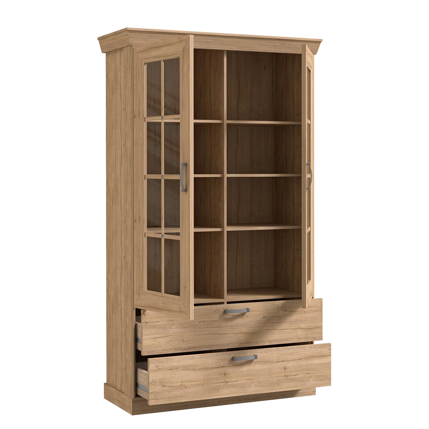 Ridgevalley Vitrinenschrank Boolamore II - Eiche Dekor 3 Ridgevalley Vitrinenschrank Boolamore II - Eiche Dekor – Bild 3