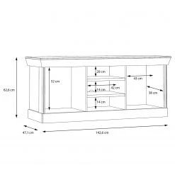 Ridgevalley TV-Lowboard Boolamore - Kiefer Weiß Dekor 13 Ridgevalley TV-Lowboard Boolamore - Kiefer Weiß Dekor -Wohnzimmermöbel boutique en ligne 1000364892 220722 501 SKETCH DETAILS P000000001000364892 sketch