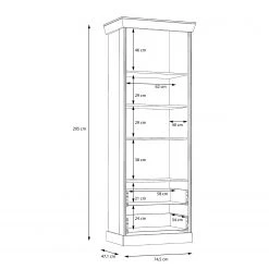 Ridgevalley Standvitrine Boolamore - Kiefer Weiß Dekor -Wohnzimmermöbel boutique en ligne 1000364894 220722 501 SKETCH DETAILS P000000001000364894 sketch