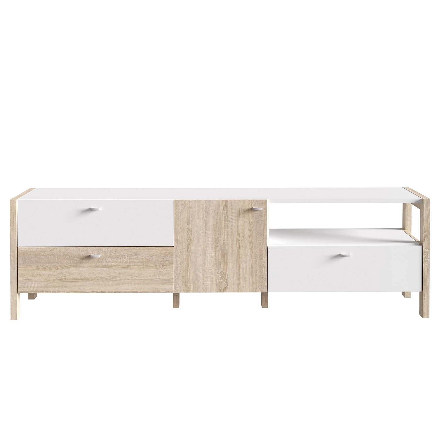 Loftscape TV-Lowboard Thurles - Eiche Sonoma Dekor / Weiß 3 Loftscape TV-Lowboard Thurles - Eiche Sonoma Dekor / Weiß – Bild 3