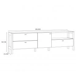 Loftscape TV-Lowboard Thurles - Eiche Sonoma Dekor / Weiß 12 Loftscape TV-Lowboard Thurles - Eiche Sonoma Dekor / Weiß -Wohnzimmermöbel boutique en ligne 1000364899 220722 500 SKETCH DETAILS P000000001000364899 sketch