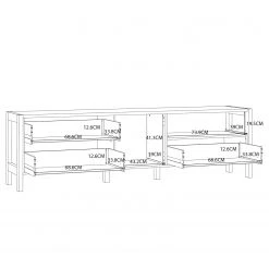 Loftscape TV-Lowboard Thurles - Eiche Sonoma Dekor / Weiß 13 Loftscape TV-Lowboard Thurles - Eiche Sonoma Dekor / Weiß -Wohnzimmermöbel boutique en ligne 1000364899 220722 501 SKETCH DETAILS P000000001000364899 sketch