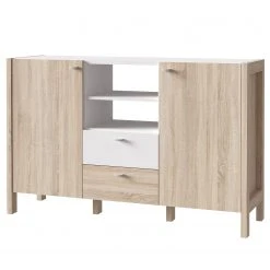 Loftscape Sideboard Thurles I - Eiche Sonoma Dekor / Weiß