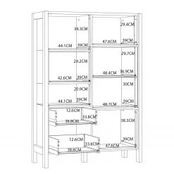 Loftscape Highboard Thurles - Eiche Sonoma Dekor / Weiß 11 Loftscape Highboard Thurles - Eiche Sonoma Dekor / Weiß -Wohnzimmermöbel boutique en ligne 1000364905 220722 501 SKETCH DETAILS P000000001000364905 sketch