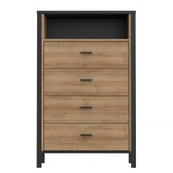 Red Living Kommode Kasala III - Eiche Riviera Dekor / Schwarz 9 Red Living Kommode Kasala III - Eiche Riviera Dekor / Schwarz -Wohnzimmermöbel boutique en ligne 1000364907 220722 030 DETAILS P000000001000364907