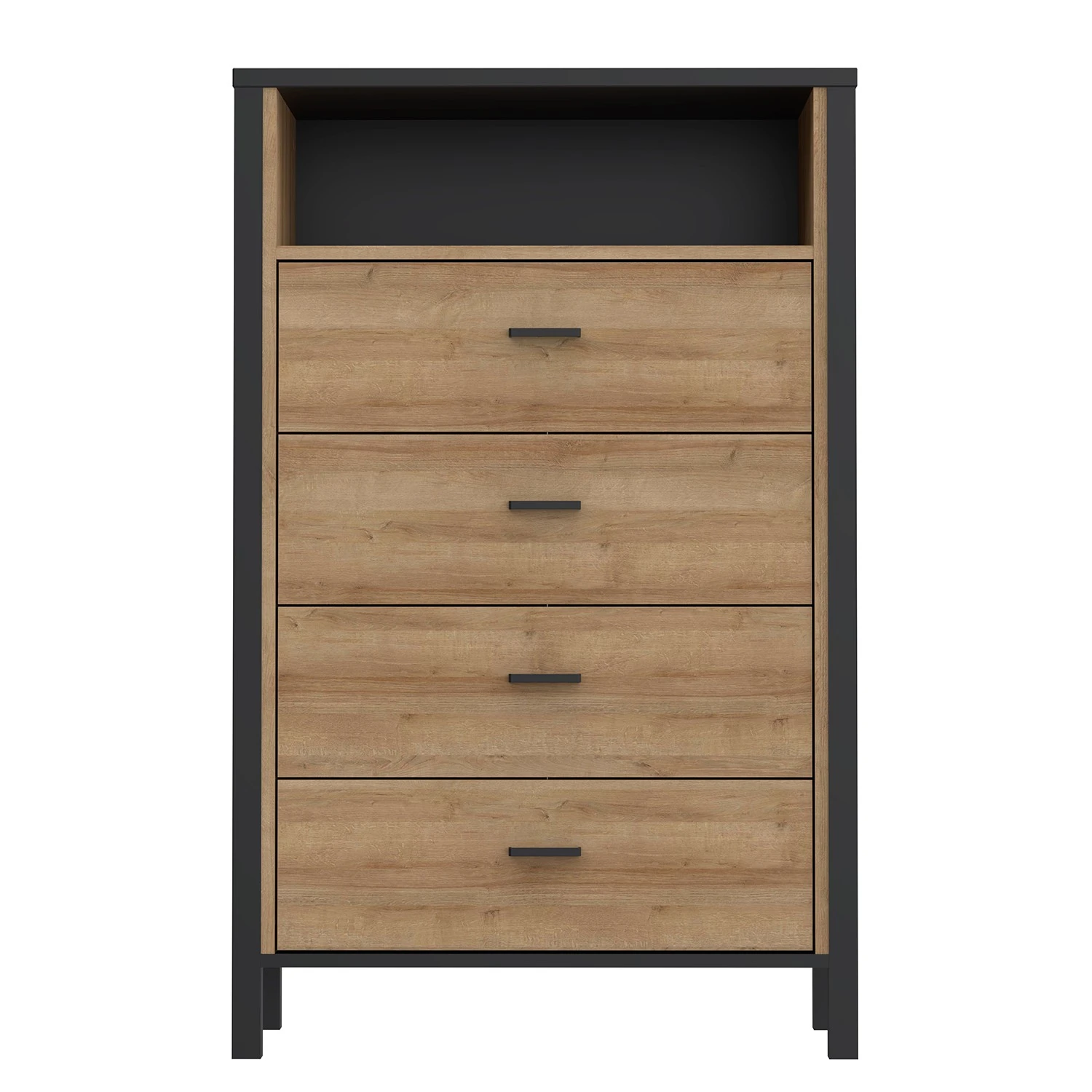 Red Living Kommode Kasala III - Eiche Riviera Dekor / Schwarz 3 Red Living Kommode Kasala III - Eiche Riviera Dekor / Schwarz – Bild 3