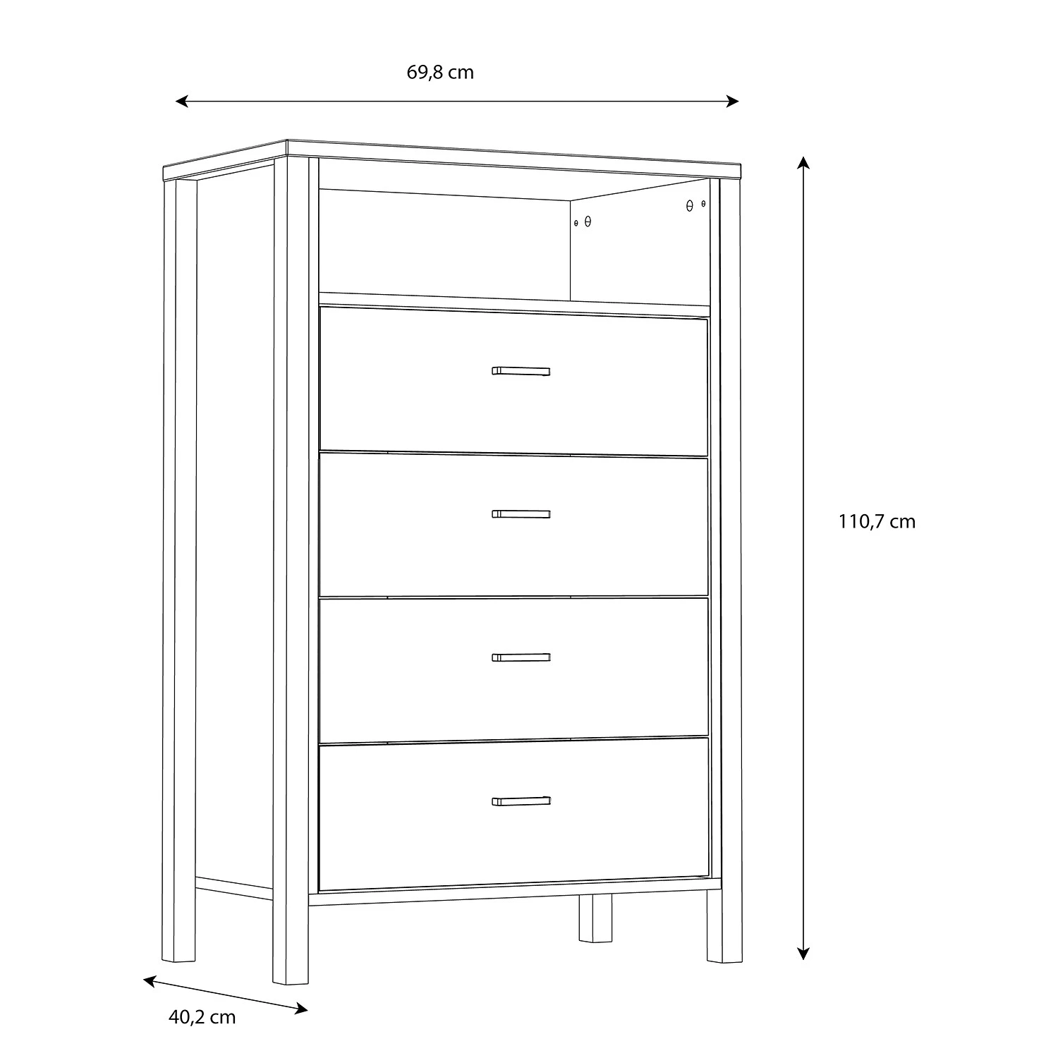 Red Living Kommode Kasala III - Eiche Riviera Dekor / Schwarz 6 Red Living Kommode Kasala III - Eiche Riviera Dekor / Schwarz – Bild 6