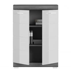 Loftscape Kommode Sarai I - Hochglanz Weiß / Eiche Grau Dekor -Wohnzimmermöbel boutique en ligne 1000365253 220728 035 DETAILS P000000001000365253