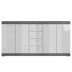 Loftscape Kommode Sarai IV - Hochglanz Weiß / Eiche Grau Dekor -Wohnzimmermöbel boutique en ligne 1000365256 220728 030 DETAILS P000000001000365256