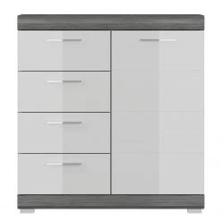 Loftscape Kommode Sarai II - Hochglanz Weiß / Eiche Grau Dekor -Wohnzimmermöbel boutique en ligne 1000365260 220728 030 DETAILS P000000001000365260