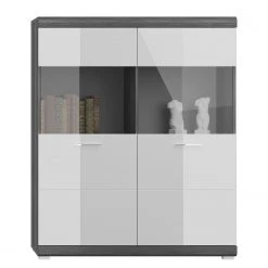 Loftscape Highboard Sarai - Hochglanz Weiß / Eiche Grau Dekor -Wohnzimmermöbel boutique en ligne 1000365272 220728 030 DETAILS P000000001000365272