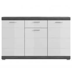 Loftscape Wohnwand Sarai III (4-teilig) - Hochglanz Weiß / Eiche Grau Dekor 13 Loftscape Wohnwand Sarai III (4-teilig) - Hochglanz Weiß / Eiche Grau Dekor -Wohnzimmermöbel boutique en ligne 1000365275 220728 045 DETAILS P000000001000365275