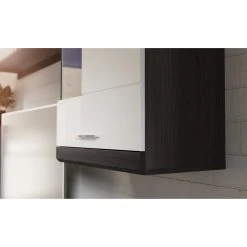 Loftscape Wohnwand Sarai IV (4-teilig) - Inkl. Beleuchtung - Hochglanz Weiß / Eiche Grau Dekor -Wohnzimmermöbel boutique en ligne 1000365276 220728 045 DETAILS P000000001000365276