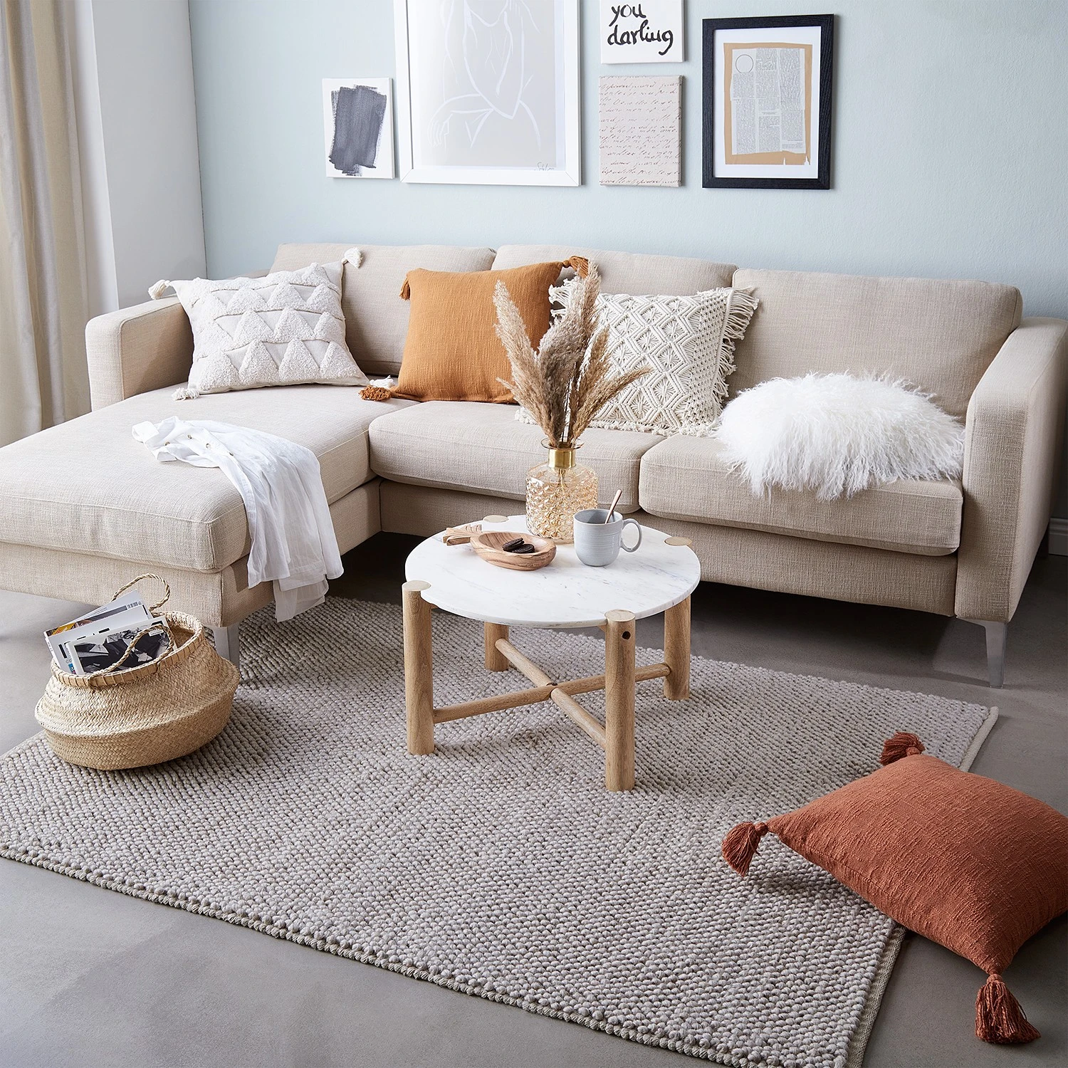 Butlers Beistelltisch MARVELOUS - Marmor / Mangoholz massiv - Natur / Weiß 3 Butlers Beistelltisch MARVELOUS - Marmor / Mangoholz massiv - Natur / Weiß – Bild 3