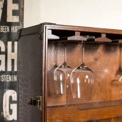 Butlers Kofferbar HEMINGWAY - Anilinleder / Esche massiv - Dunkelbraun -Wohnzimmermöbel boutique en ligne 1000365699 220728 023 MOOD DETAILS P000000001000365699 mood