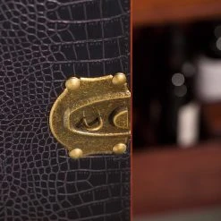 Butlers Kofferbar HEMINGWAY - Anilinleder / Esche massiv - Dunkelbraun -Wohnzimmermöbel boutique en ligne 1000365699 220728 070 DETAILS P000000001000365699