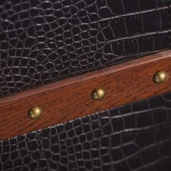 Butlers Kofferbar HEMINGWAY - Anilinleder / Esche massiv - Dunkelbraun -Wohnzimmermöbel boutique en ligne 1000365699 220728 080 DETAILS P000000001000365699